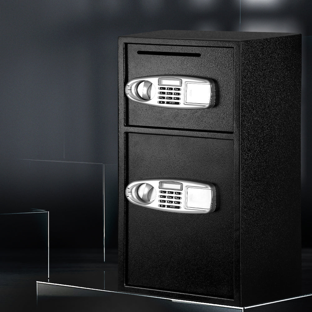 UL-TECH Double Door Security Safe Box Digital Keypad Black