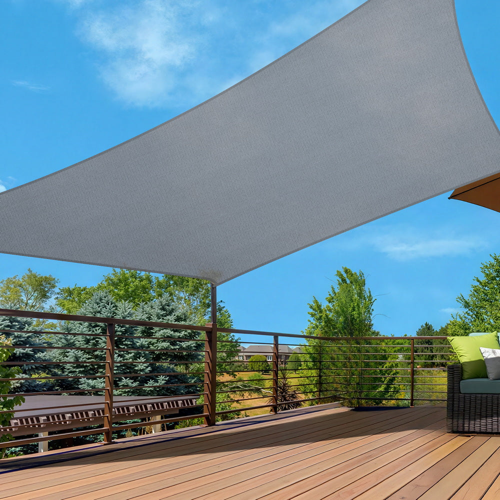 Instahut Rectangle Shade Sail Canopy 4x7m 280gsm Grey