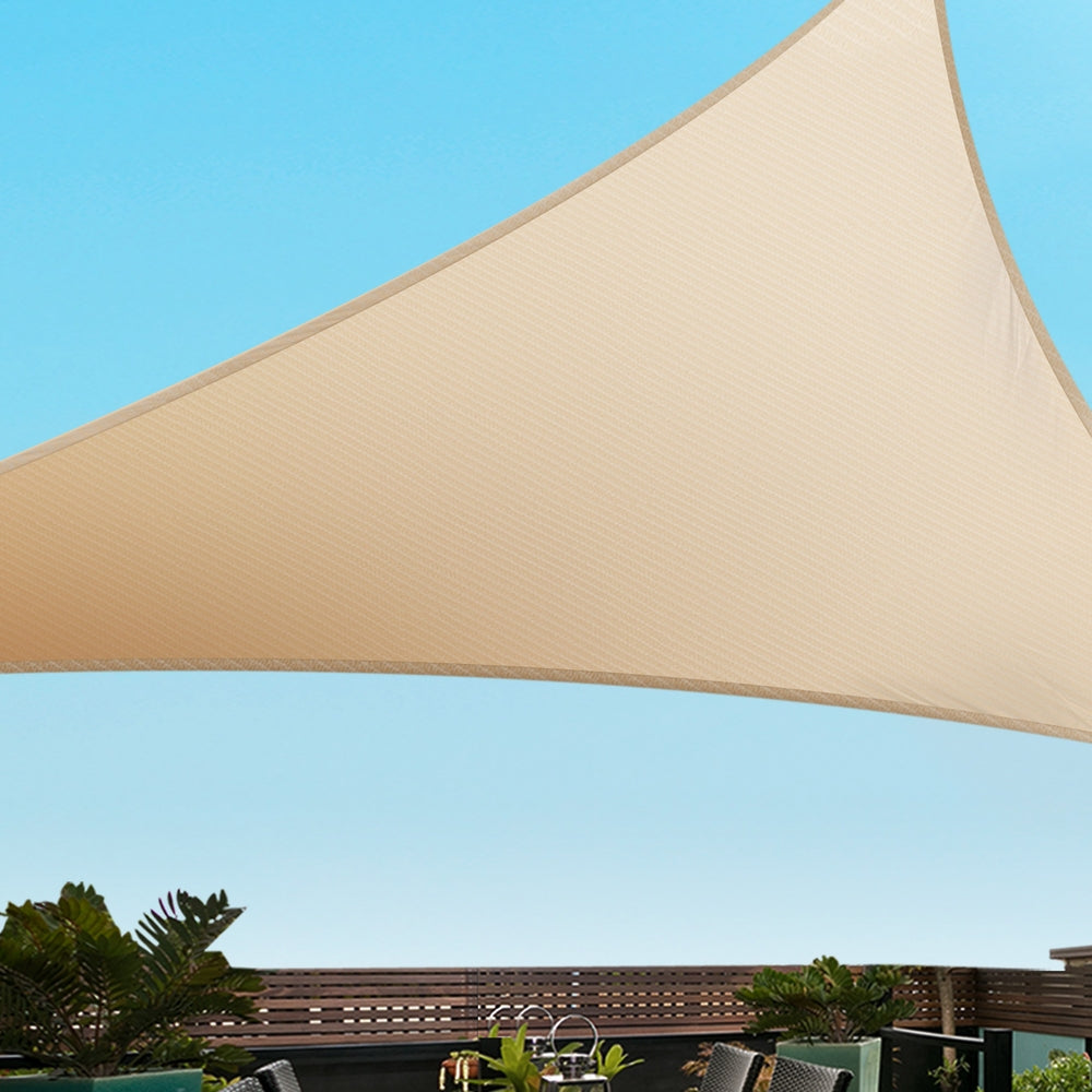 Instahut Shade Sail Cloth Shadecloth Triangle Sun Canopy 3.6x3.6x3.6M