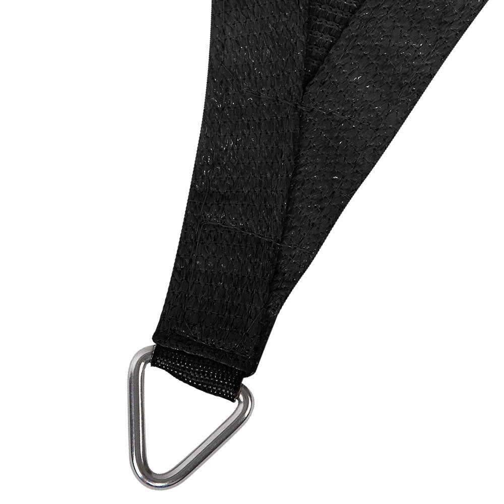 Instahut 6x8m Rectangle Shade Sail 280GSM Black UV-Resistant
