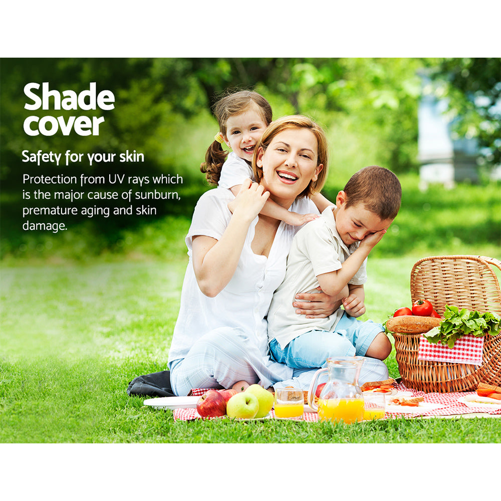 Instahut 6x6m Rectangle Shade Sail 185GSM Sand Beige