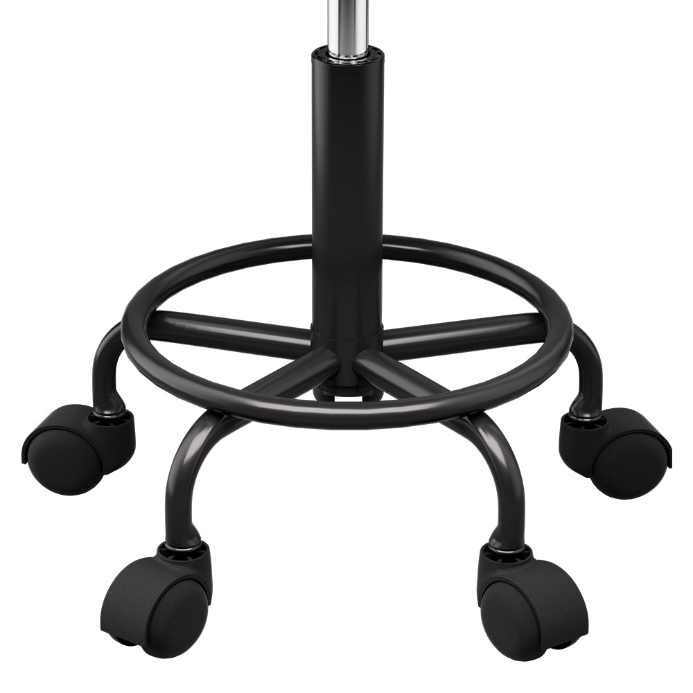 Artiss Round Swivel Salon Stool Black Adjustable Height