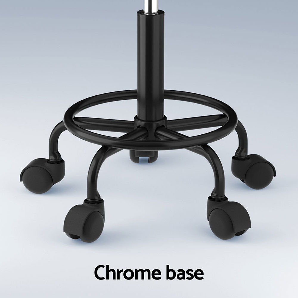 Square Swivel Salon Stool Black Adjustable