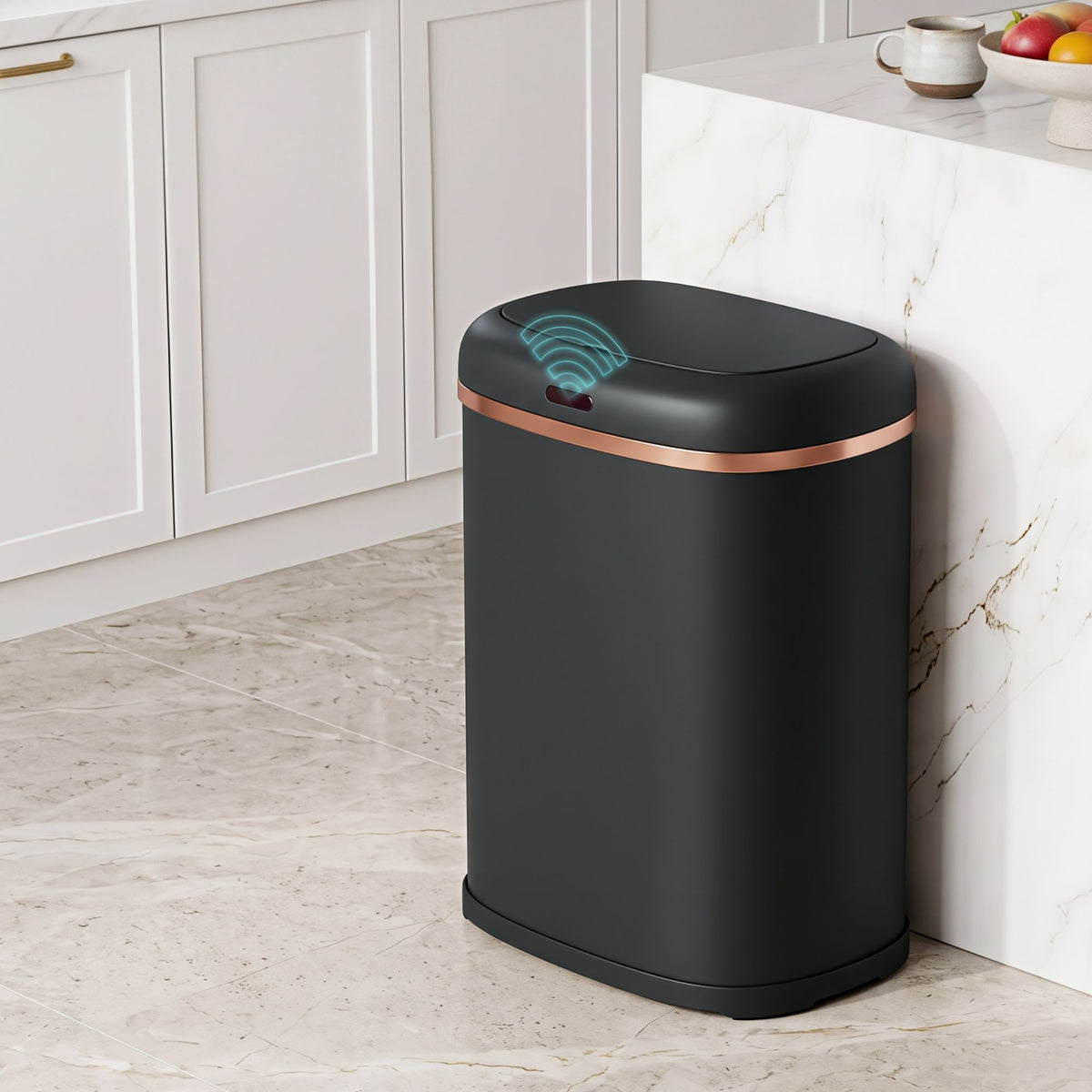 Devanti 38L Motion Sensor Rubbish Bin Automatic Black
