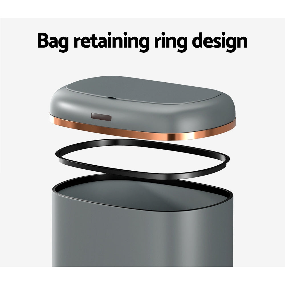 Devanti 38L Motion Sensor Rubbish Bin Automatic Grey