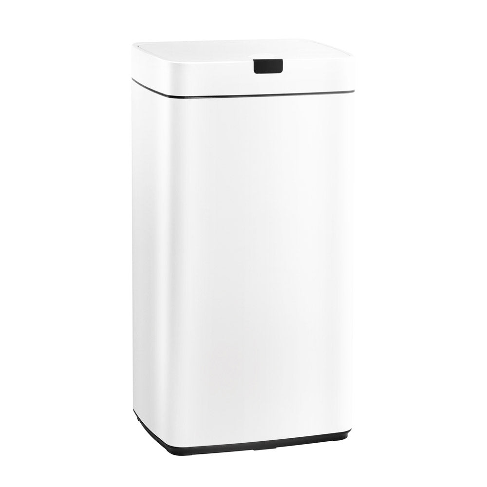 Devanti 45L Motion Sensor Rubbish Bin Automatic White
