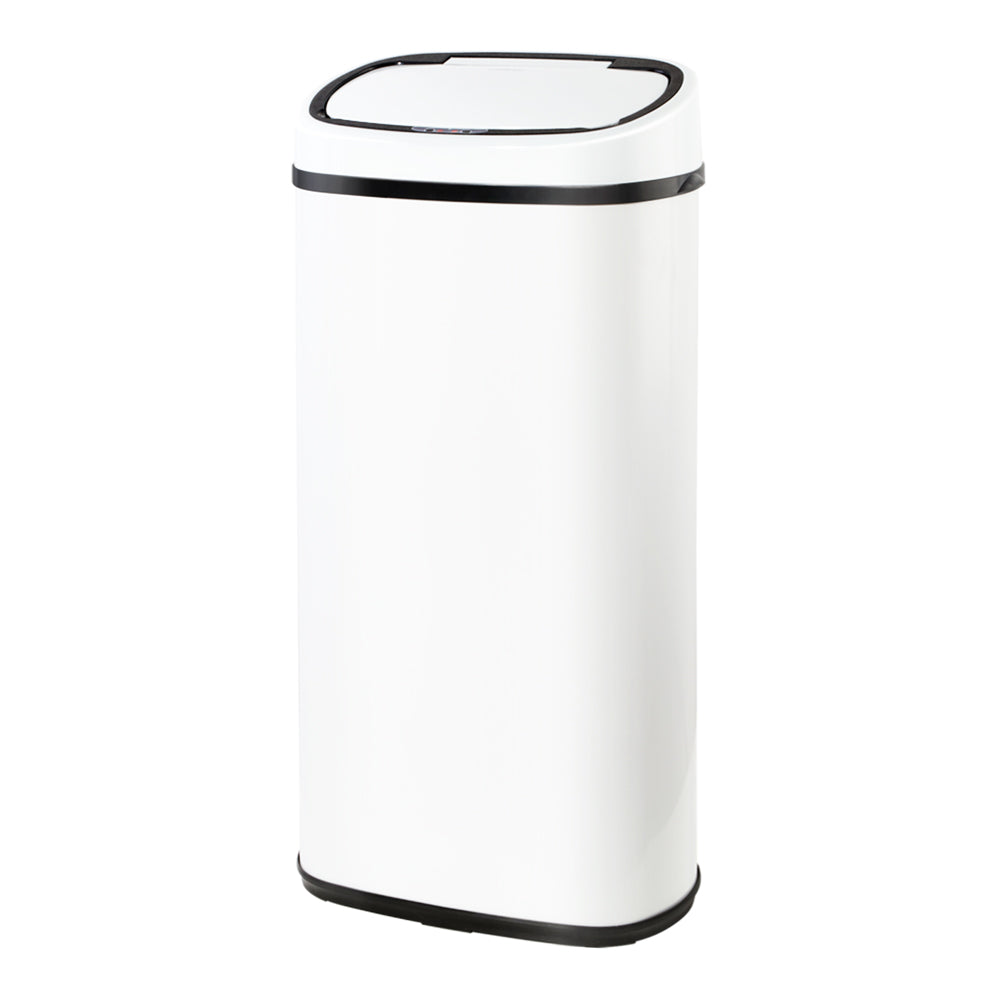 Devanti 68L Motion Sensor Rubbish Bin Automatic White