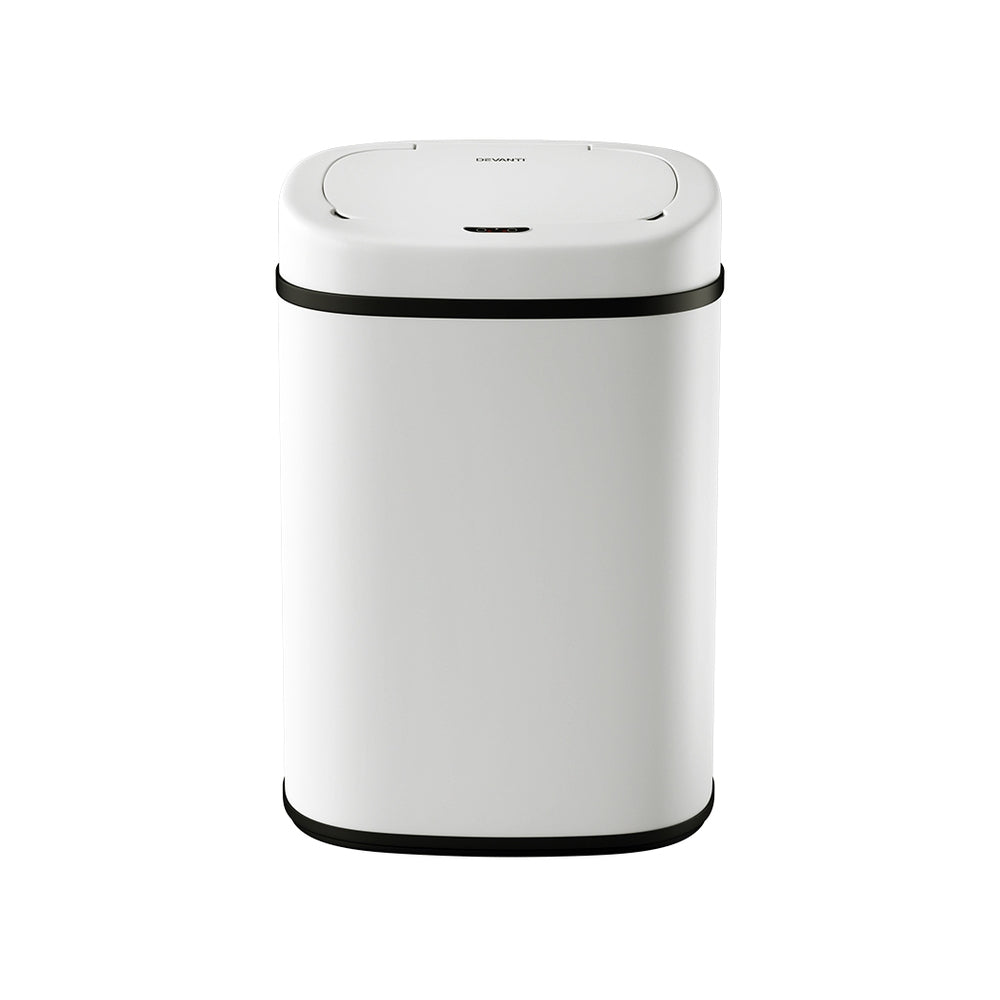 Devanti 82L Motion Sensor Rubbish Bin Automatic White