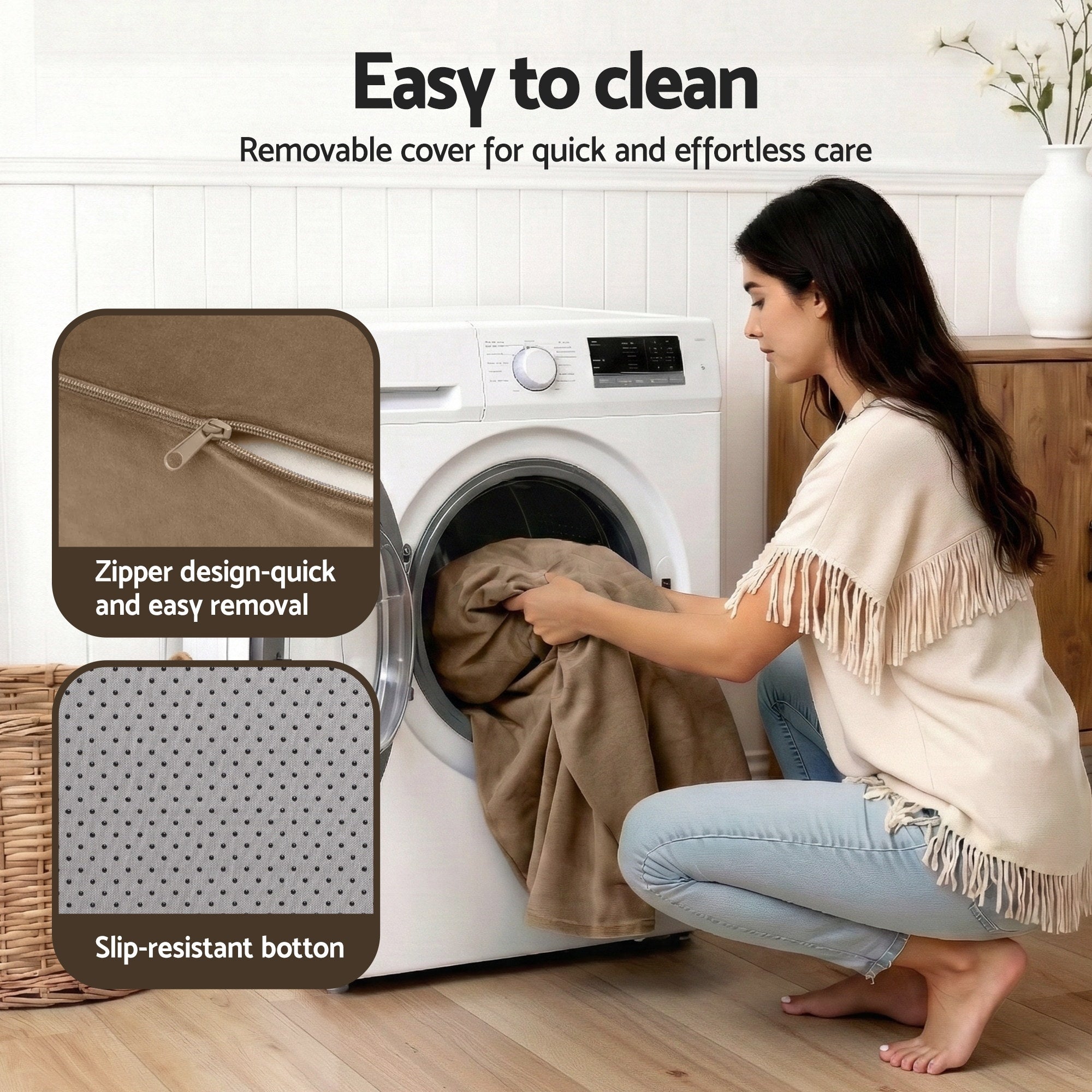 Artiss Folding Sofa Bed Convertible Armless Foam Floor Futon Lounger Couch Brown