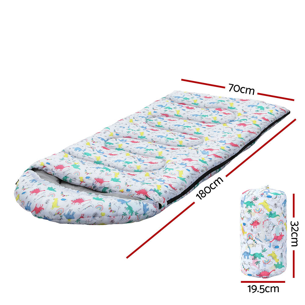 Weisshorn Kids Sleeping Bag 180cm Thermal Camping White