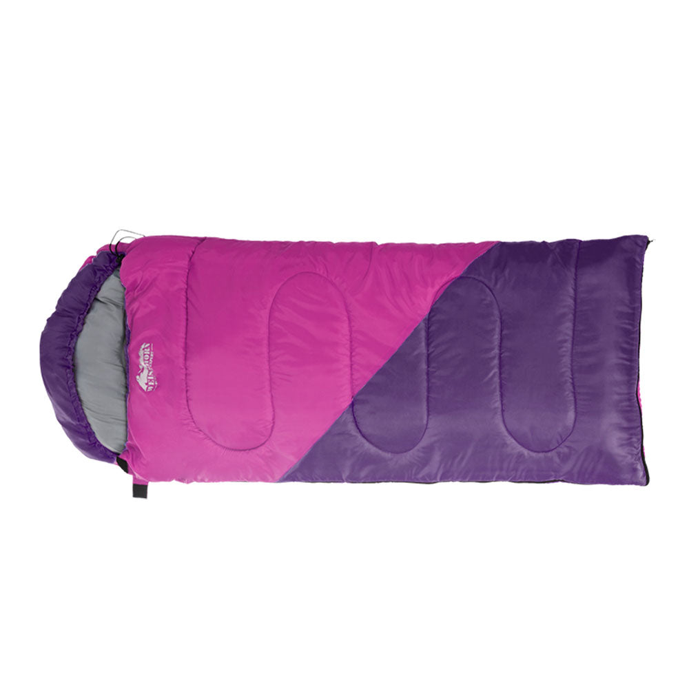Weisshorn Kids Thermal Sleeping Bag 172cm Pink Camping Hiking