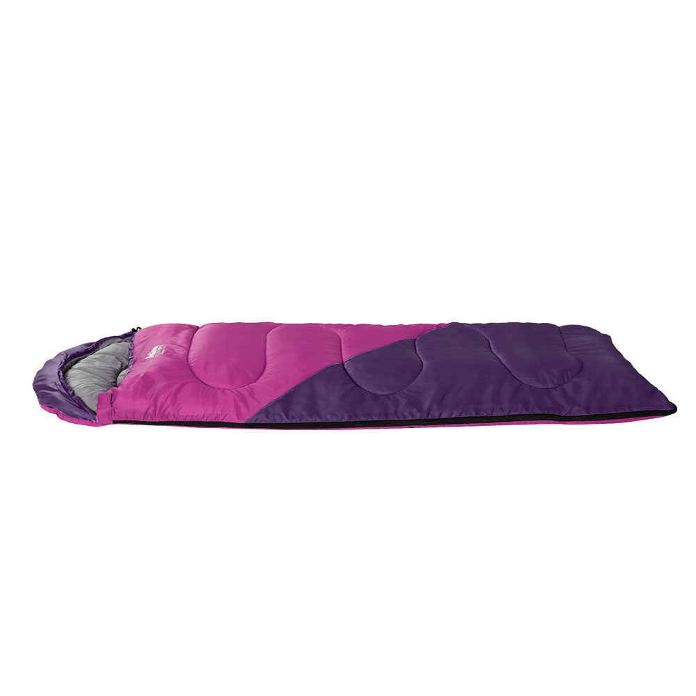 Weisshorn Kids Thermal Sleeping Bag 172cm Pink Camping Hiking