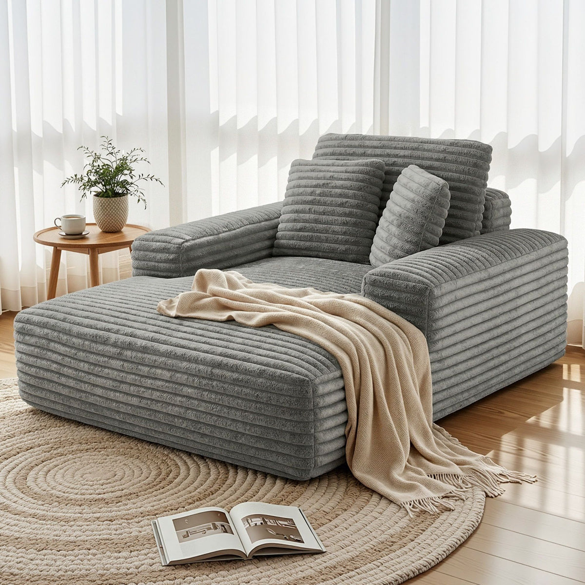 Artiss Cloud Sofa Bed Lounge Chair Faux Fur Couch