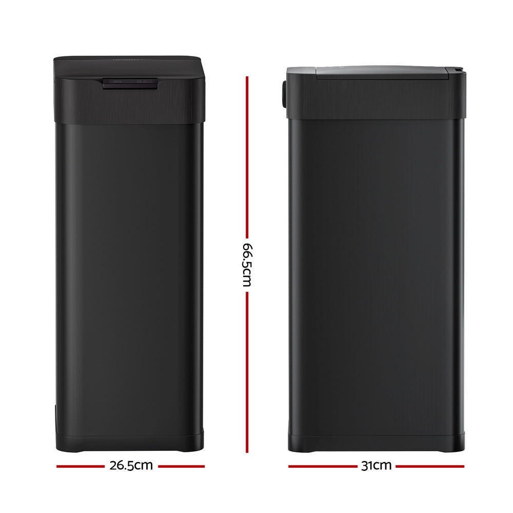 Devanti 50L Motion Sensor Bin Automatic Black
