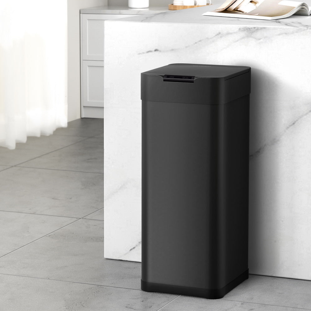 Devanti 50L Motion Sensor Bin Automatic Black