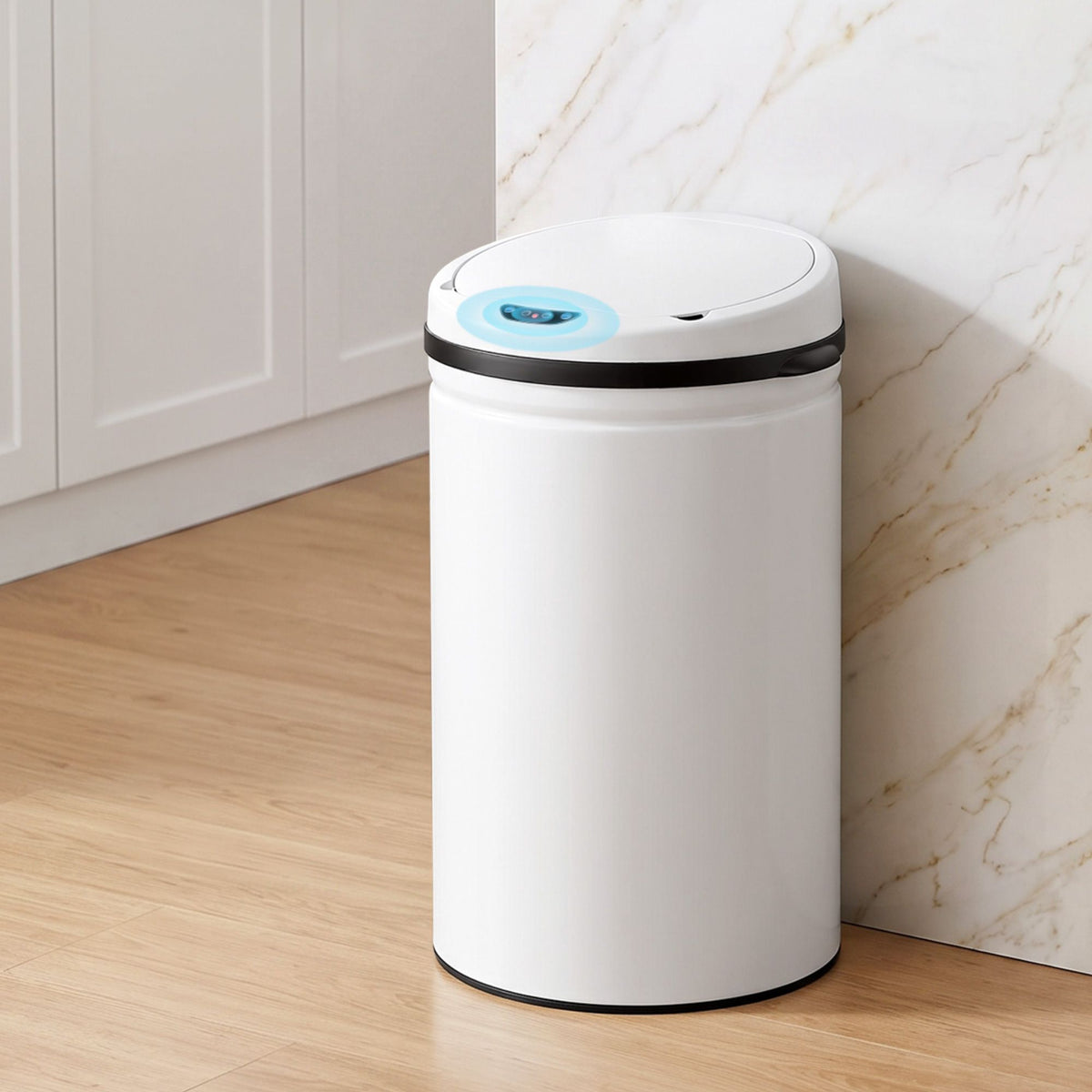Devanti 30L Sensor Bin Automatic Touchless Trash Can Garbage Rubbish White