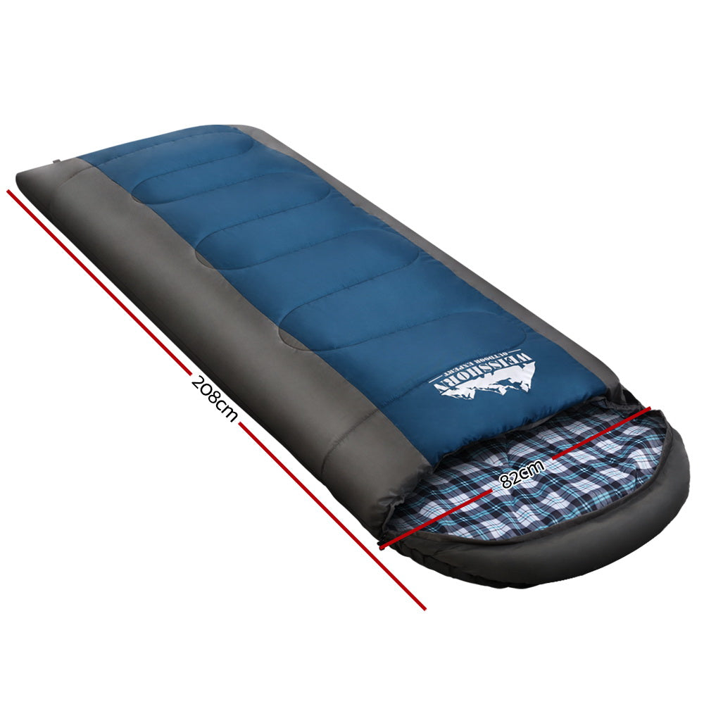 Weisshorn Single Thermal Sleeping Bag -20°C Blue