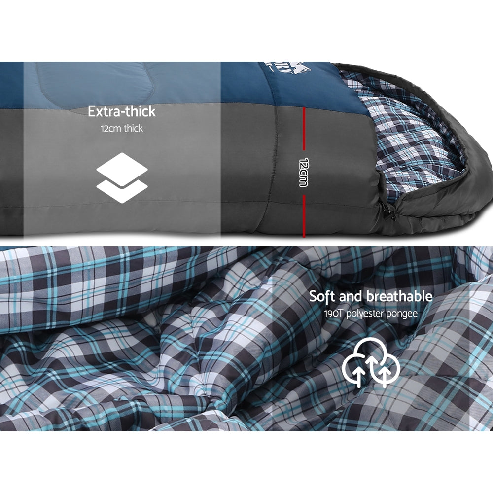 Weisshorn Single Thermal Sleeping Bag -20°C Blue