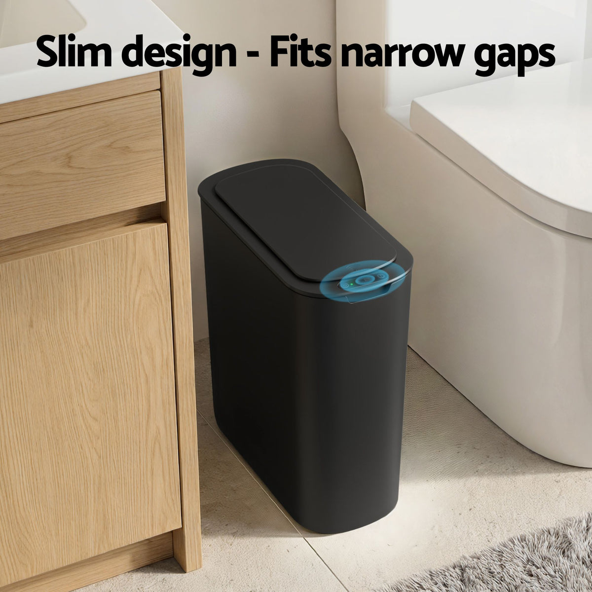 Devanti Touchless Motion Sensor Kitchen Bin 21L Black