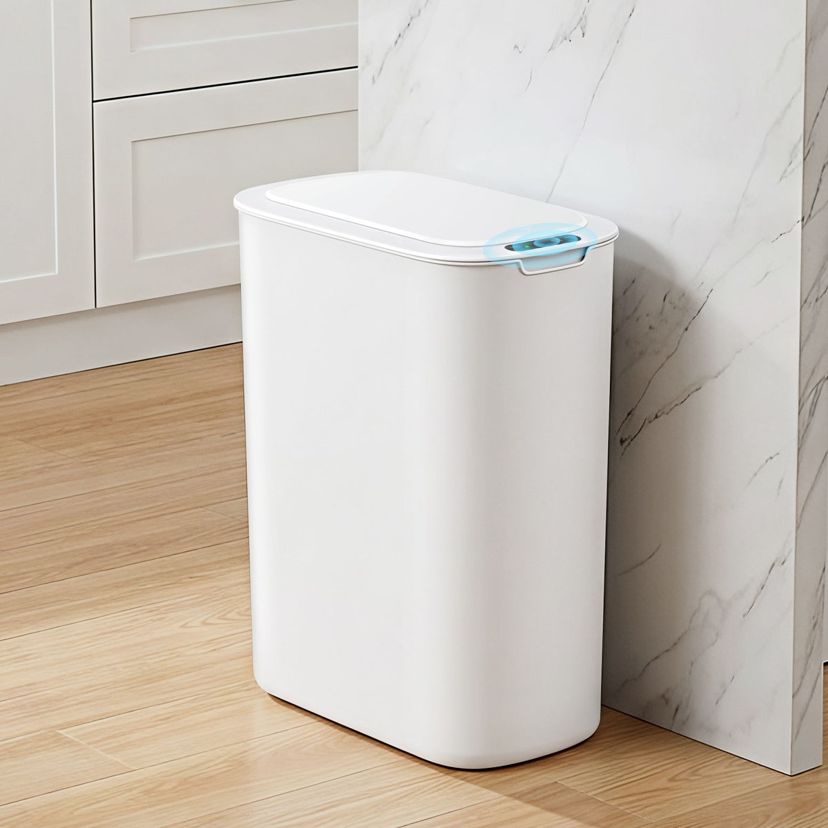 Devanti Motion Sensor Trash Bin 21L Touchless Kitchen Bin, White