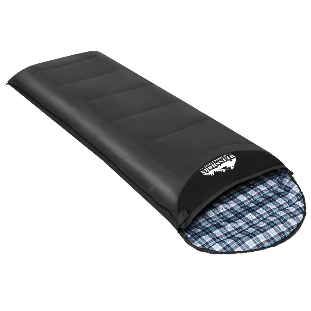 Weisshorn Single Sleeping Bag Thermal Camping Hiking Grey