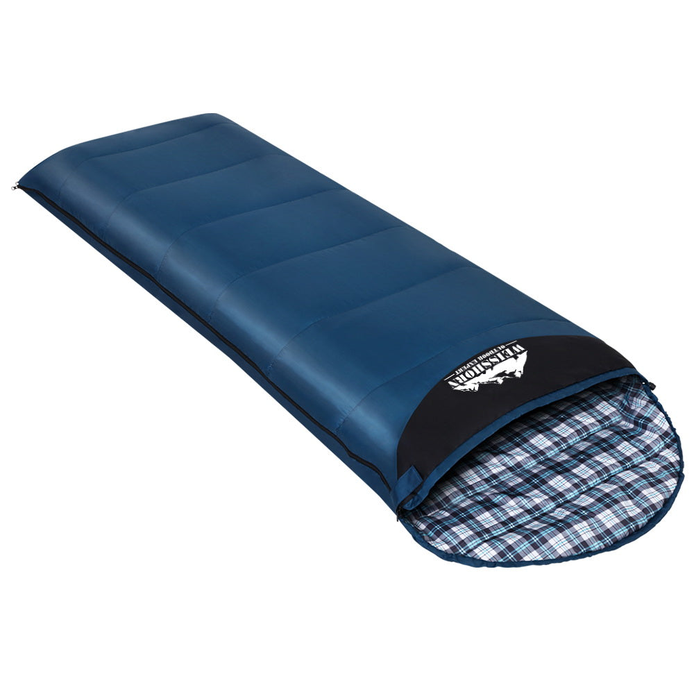 Weisshorn Single Sleeping Bag Thermal Camping Hiking Blue