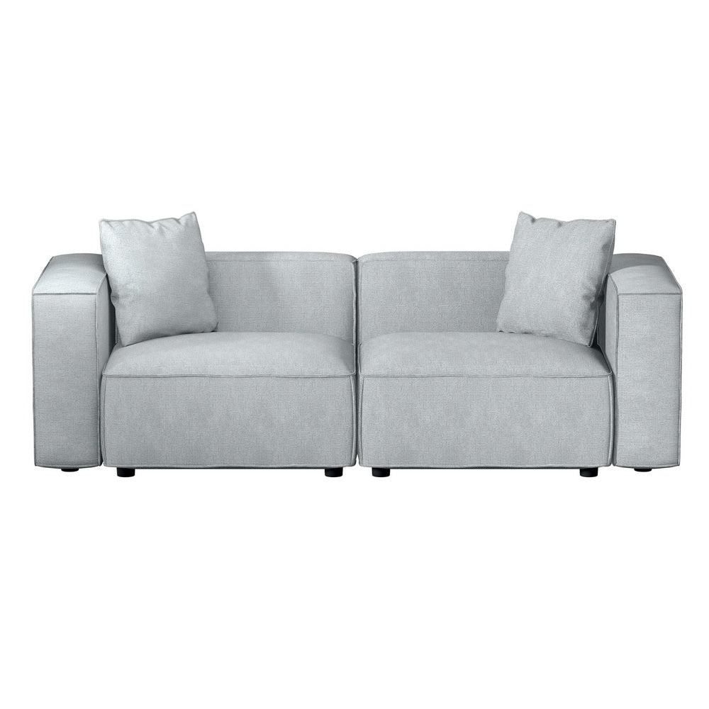 Alvin 2-Seater Modular Sofa Chaise Set Grey
