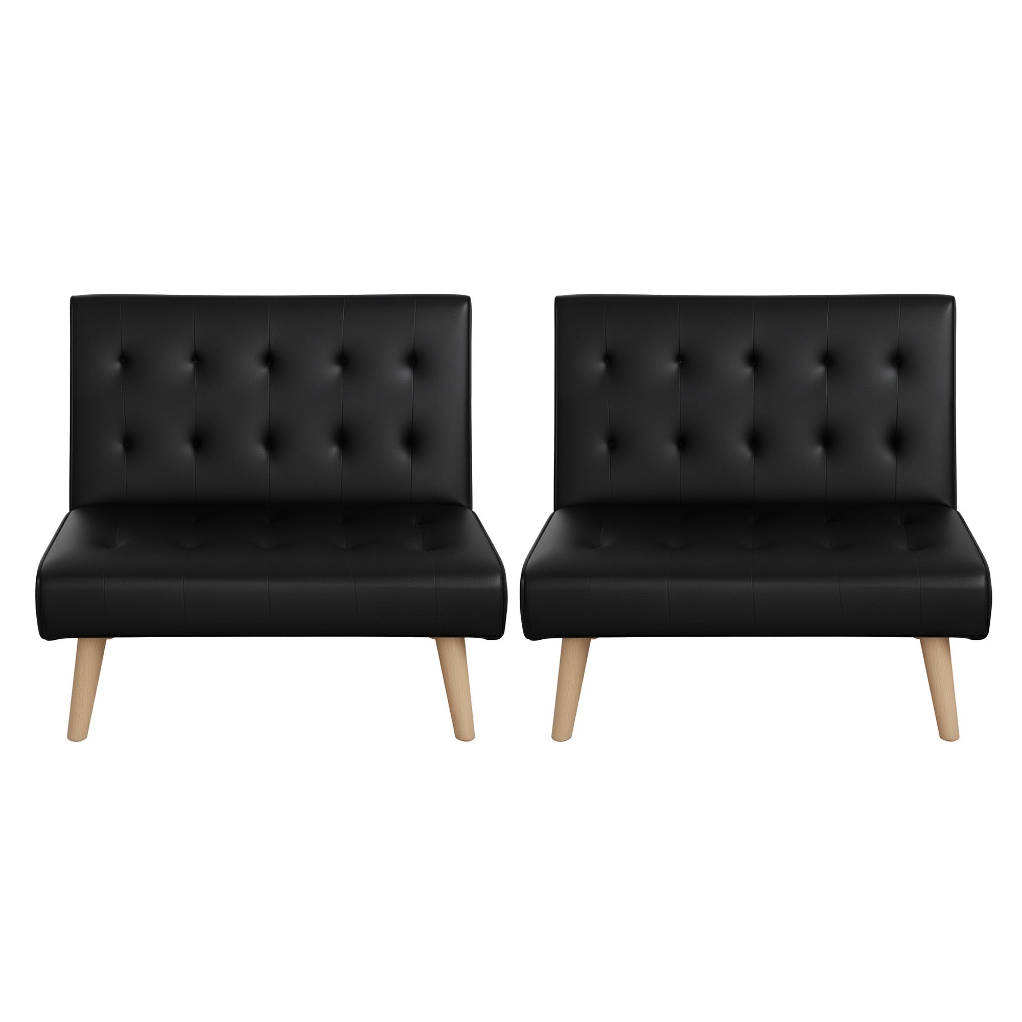 Artiss Sofa Bed Couch 2 Seater Lounge Fabric Black