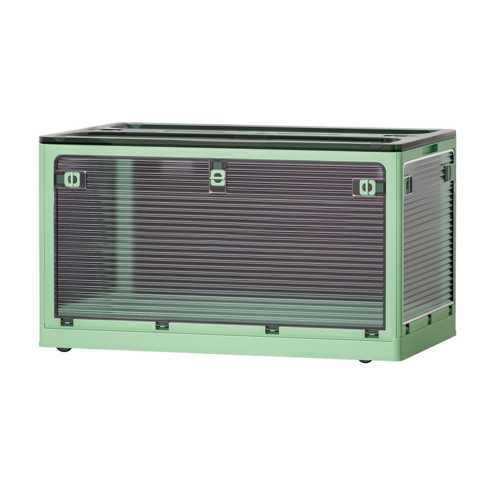 Artiss 140L Storage Box Foldable Stackable Transparent Green