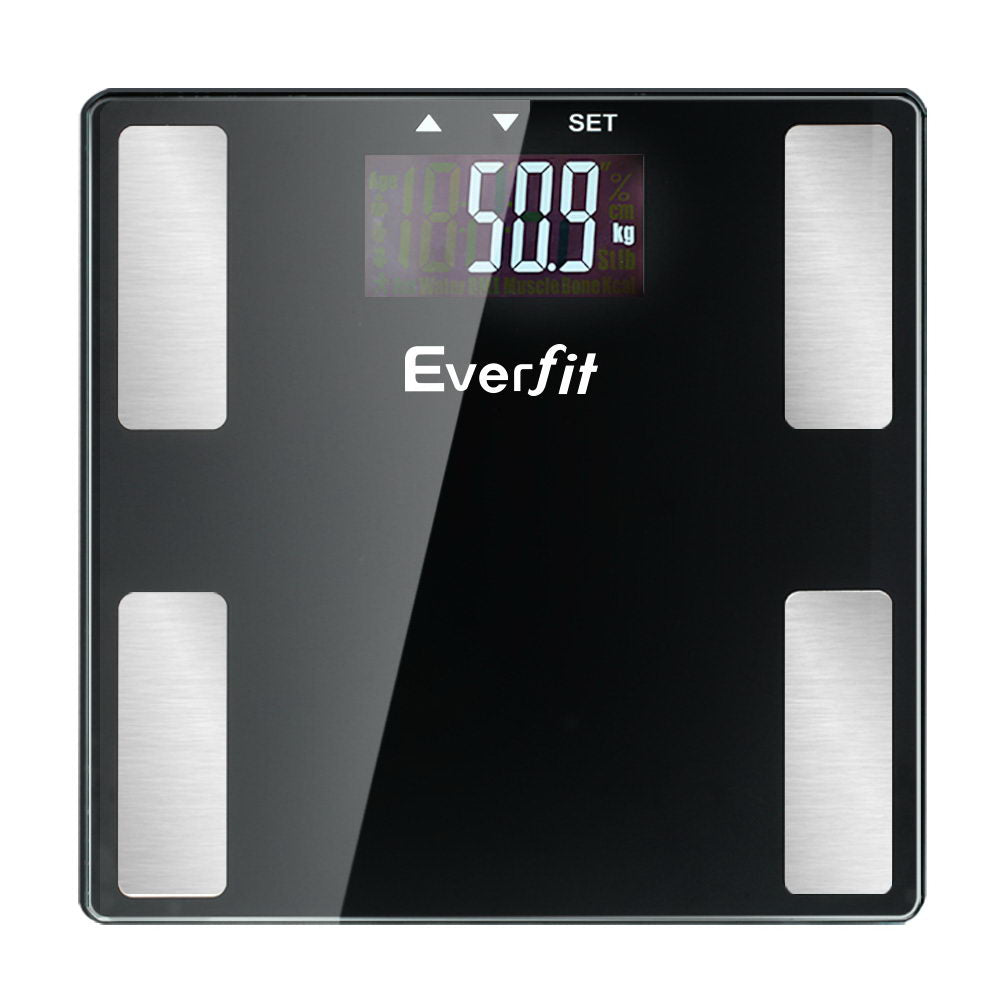 Everfit 180KG Bluetooth Body Fat Scale Black