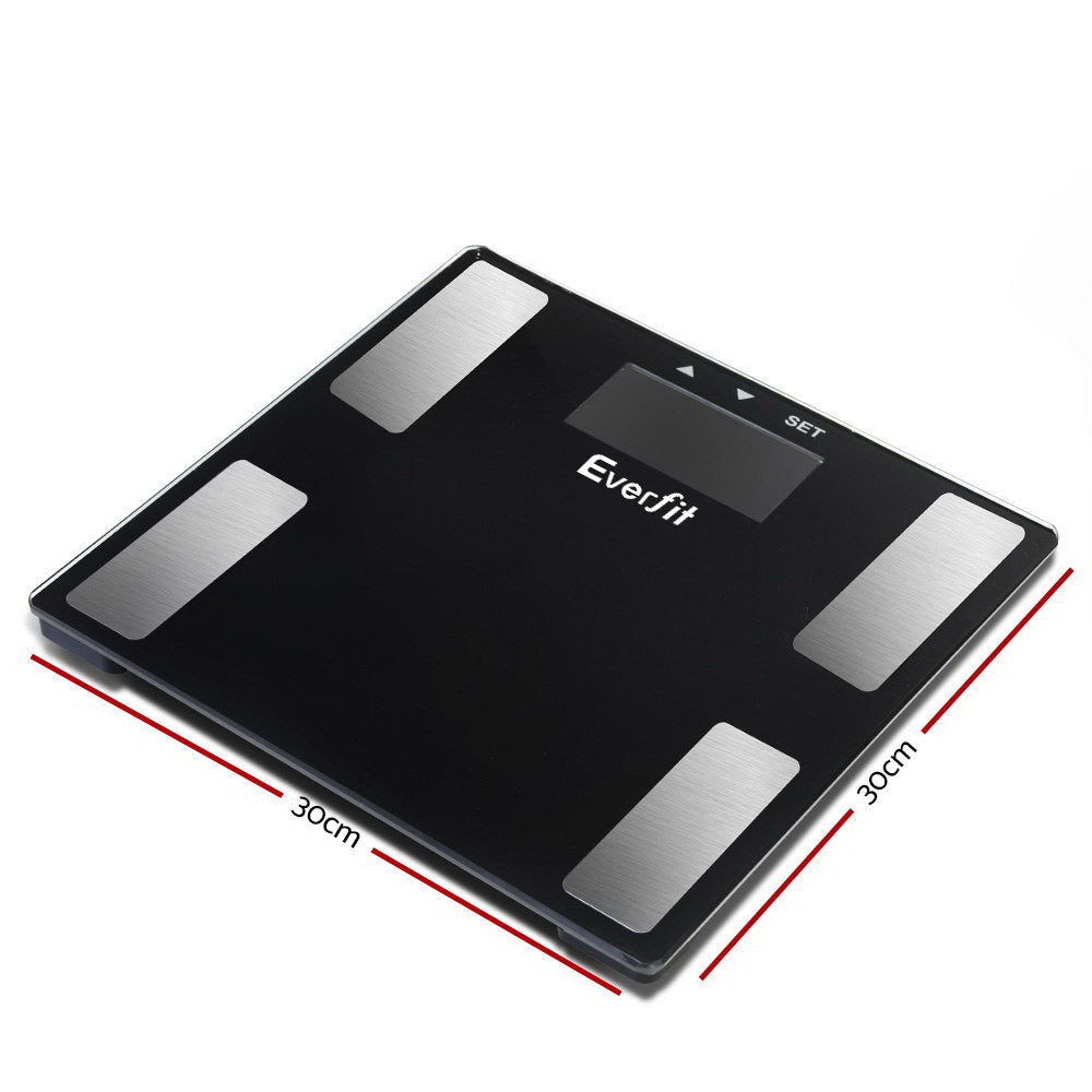 Everfit 180KG Body Fat Scale BMI Monitor Black