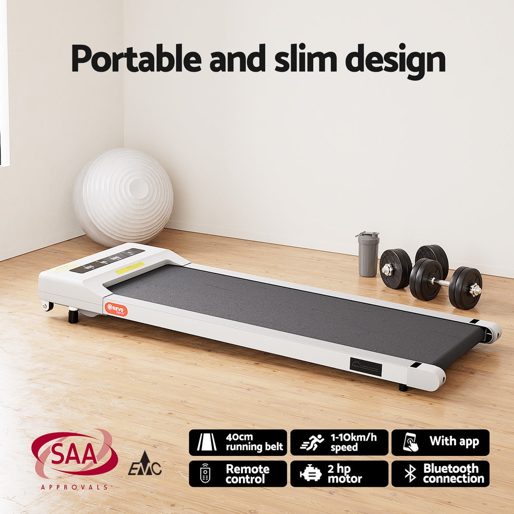 Artiss 140cm Electric Standing Desk with Everfit 360mm Walking Pad White