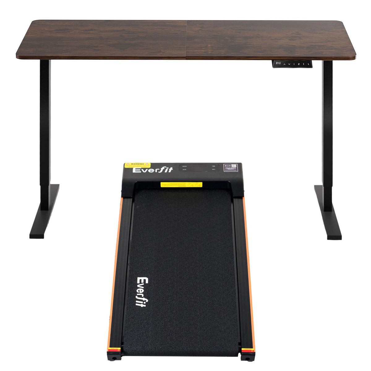 Artiss 140cm Standing Desk Treadmill Motorised Rustic Brown