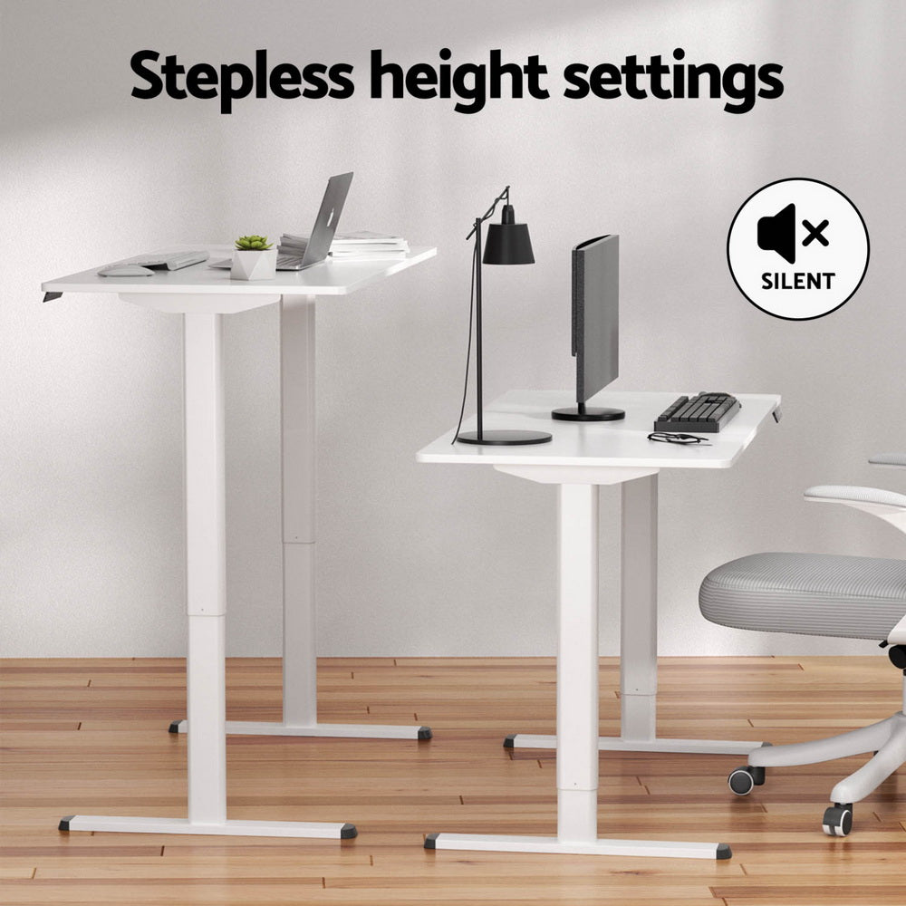 Artiss 120cm Electric Standing Desk with Everfit Pink Walking Pad Treadmill