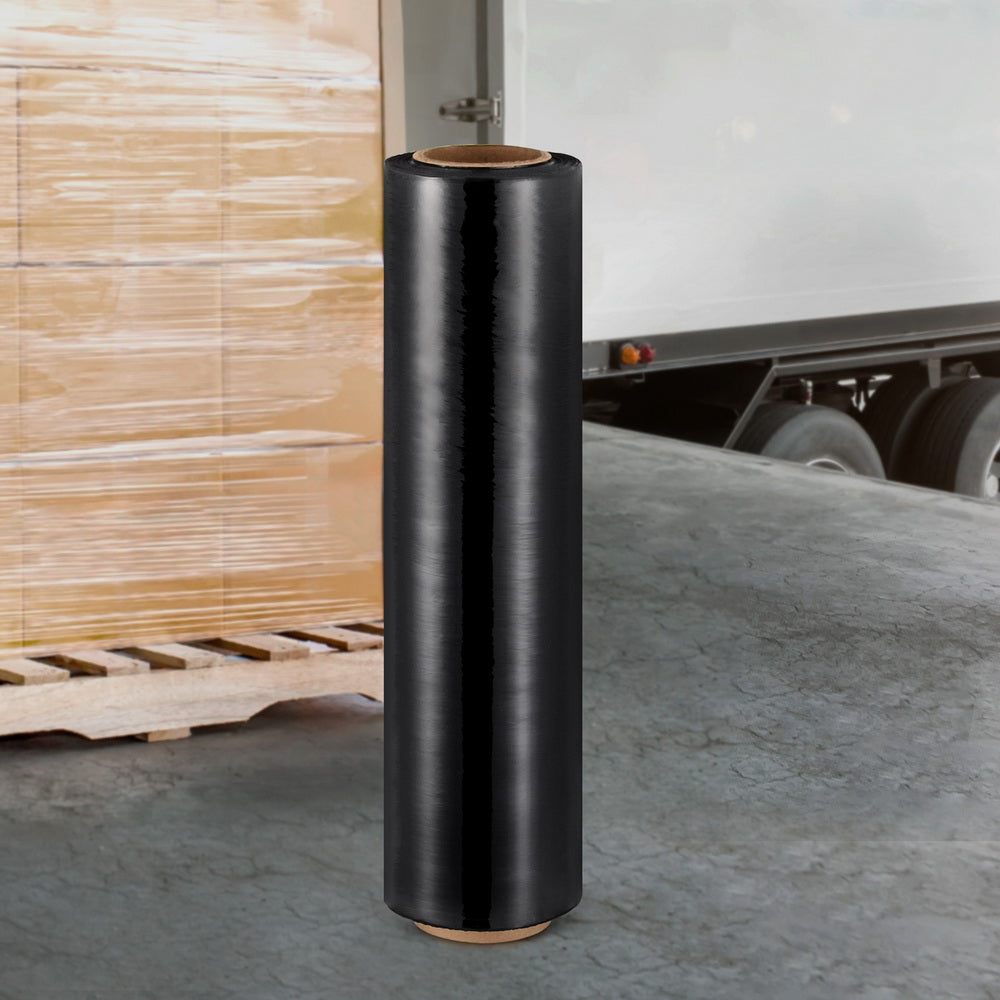 500mm x 400m Black Stretch Film Roll Industrial Packing Wrap