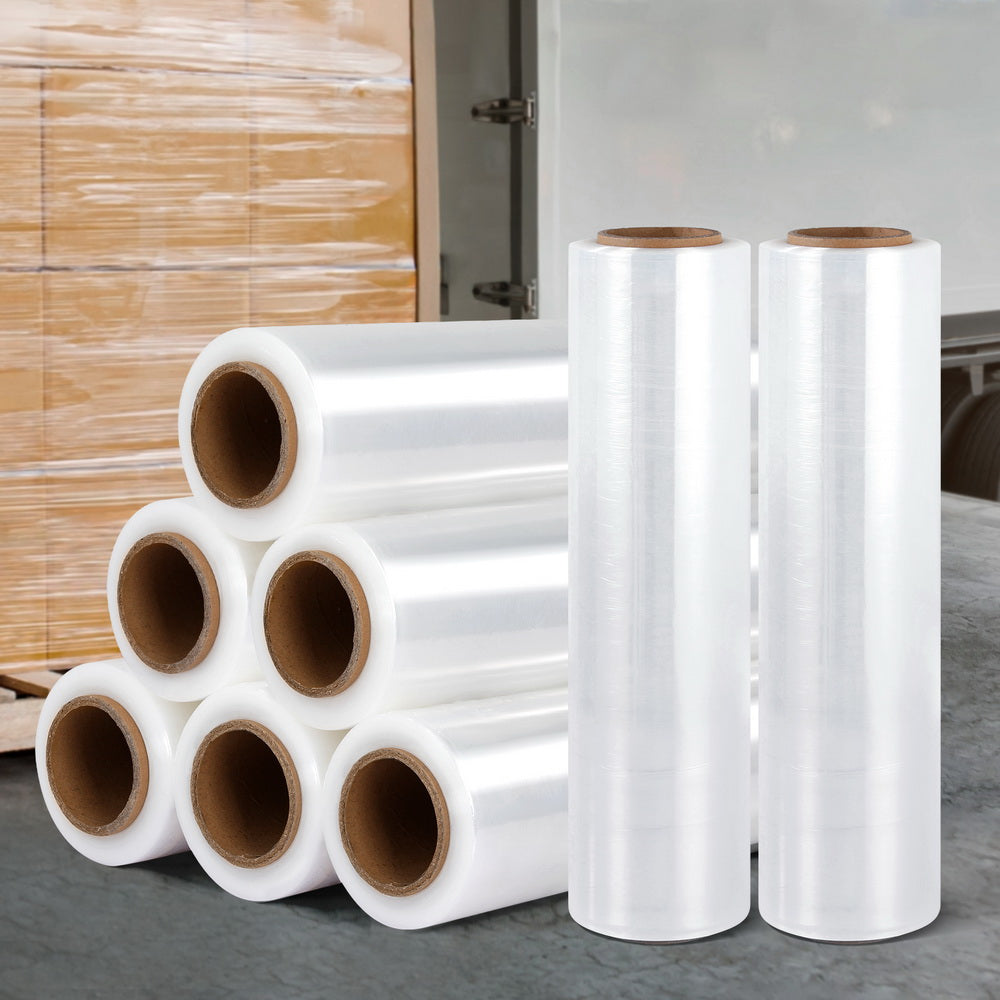 500mm x 400m Clear Stretch Film Pallet Wrap 8 Rolls