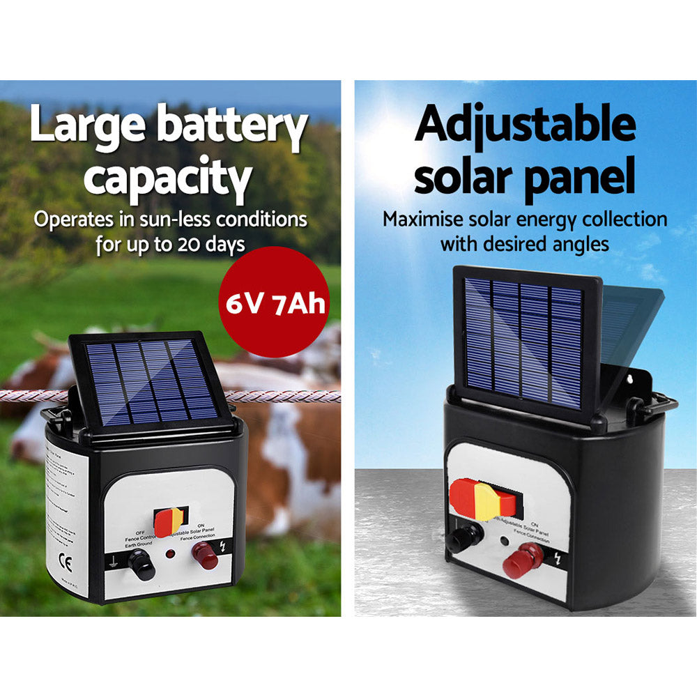 i.Force 8km Solar Electric Fence Energiser 500m Polywire Insulators