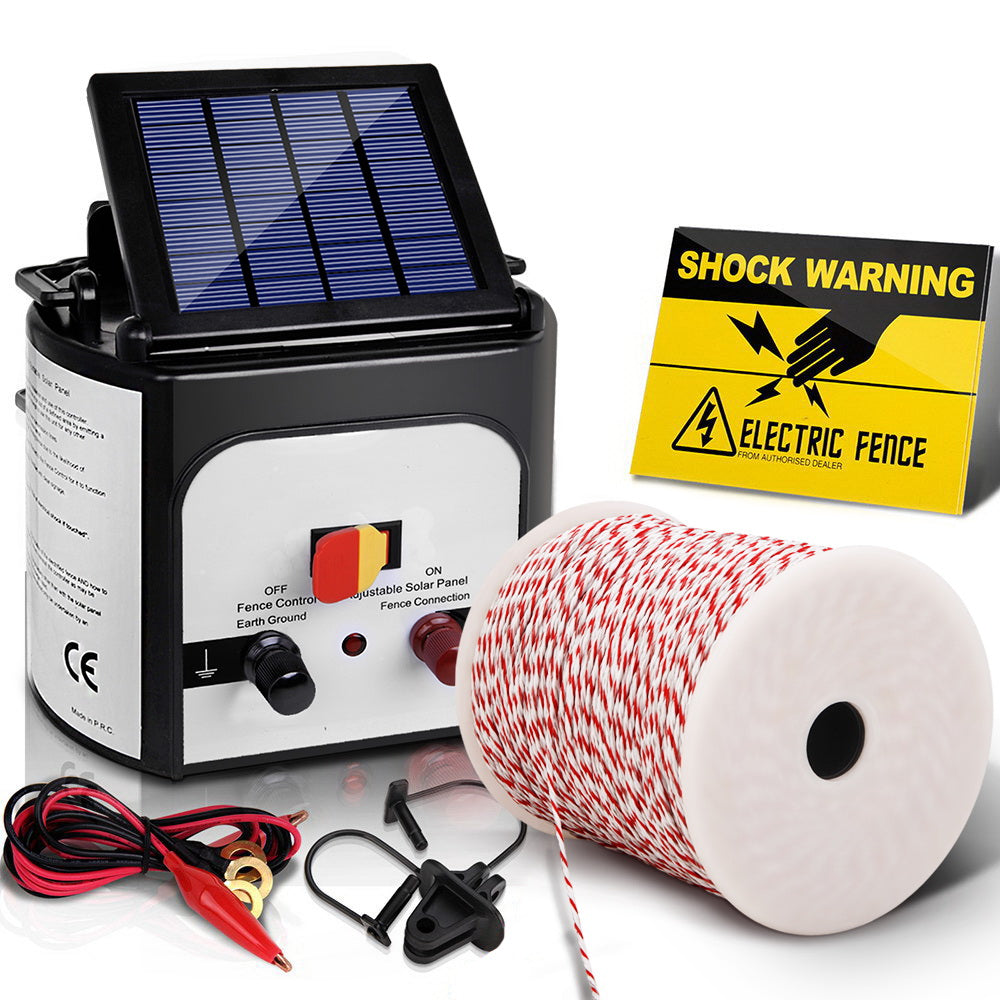 i.Force 8km Solar Electric Fence Energiser 500m Polywire Insulators