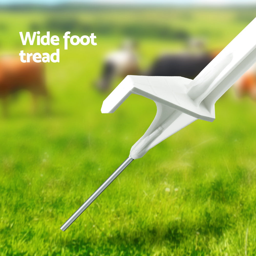 Giantz 106.5cm Electric Fence Posts 20pcs White Poly