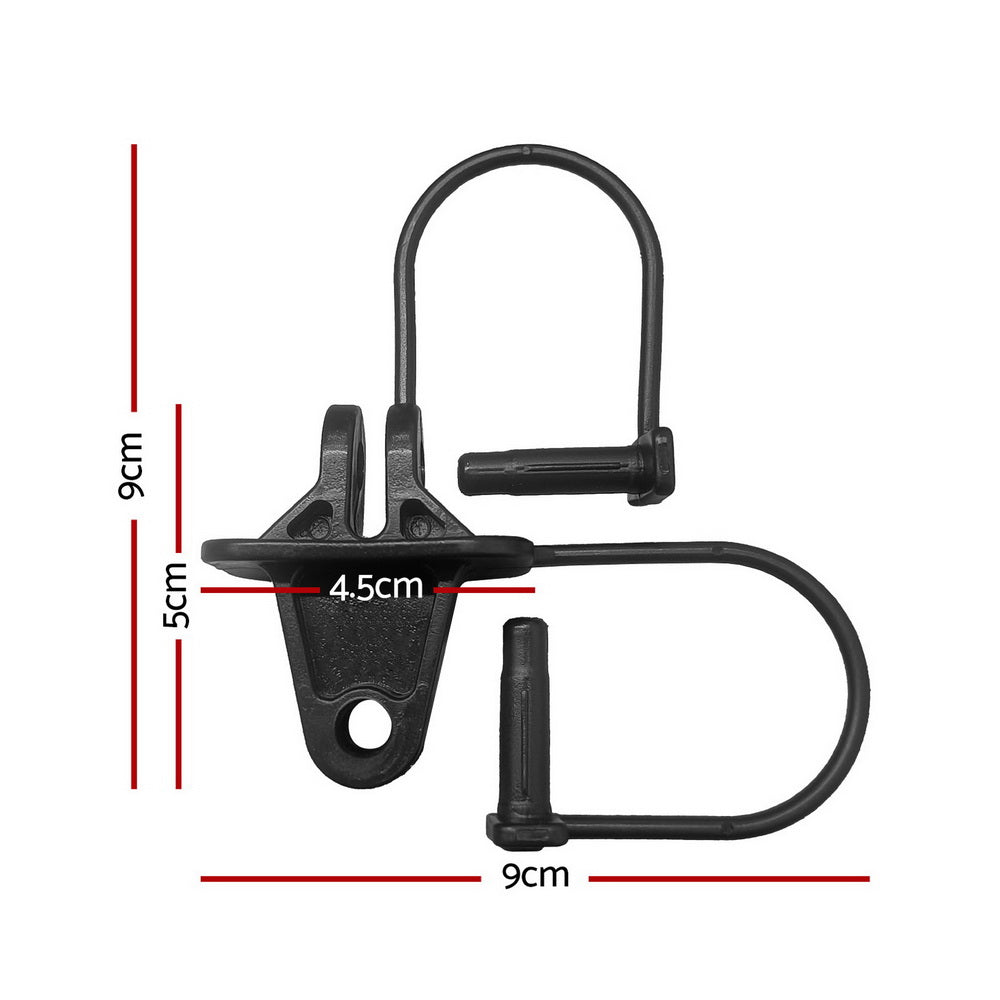 Giantz 200pcs Electric Fence Insulators Pinlock Black