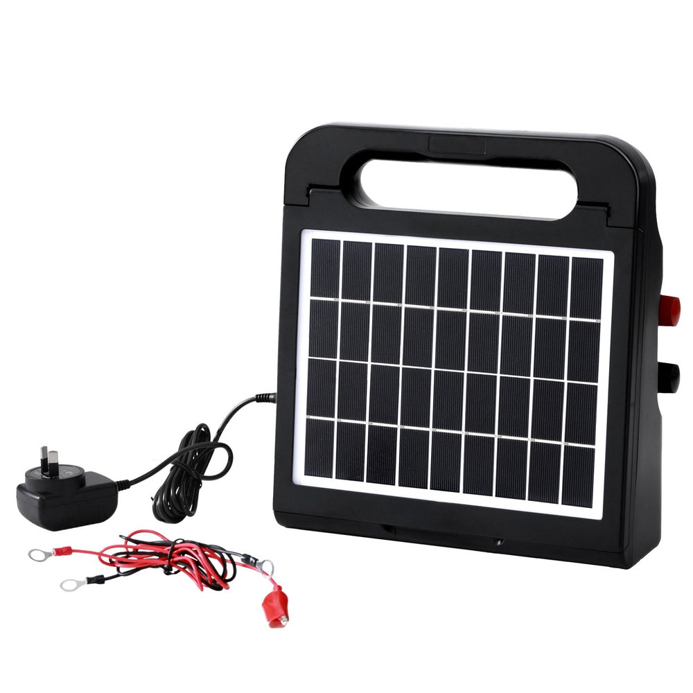 Solar-Powered Electric Fence Energiser, 2.5km, 0.25J - Giantz