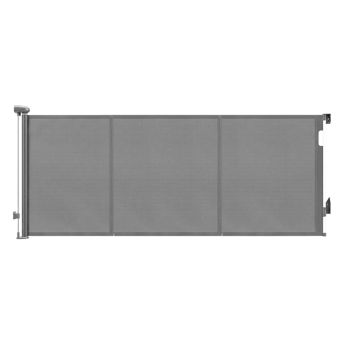 Keezi Retractable Baby Gate Pet Safety Fence Extends Up To 400cm Grey