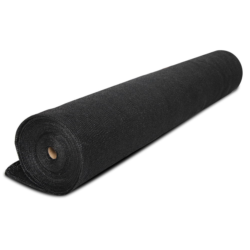 Instahut 1.83x10m Shade Cloth Roll Heavy Duty Black 90% Block