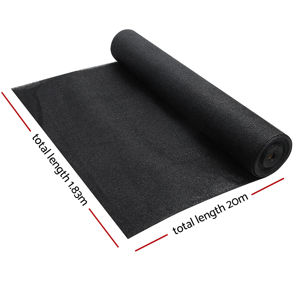 Instahut 1.83x20m Heavy Duty Shade Cloth Roll 50% Black