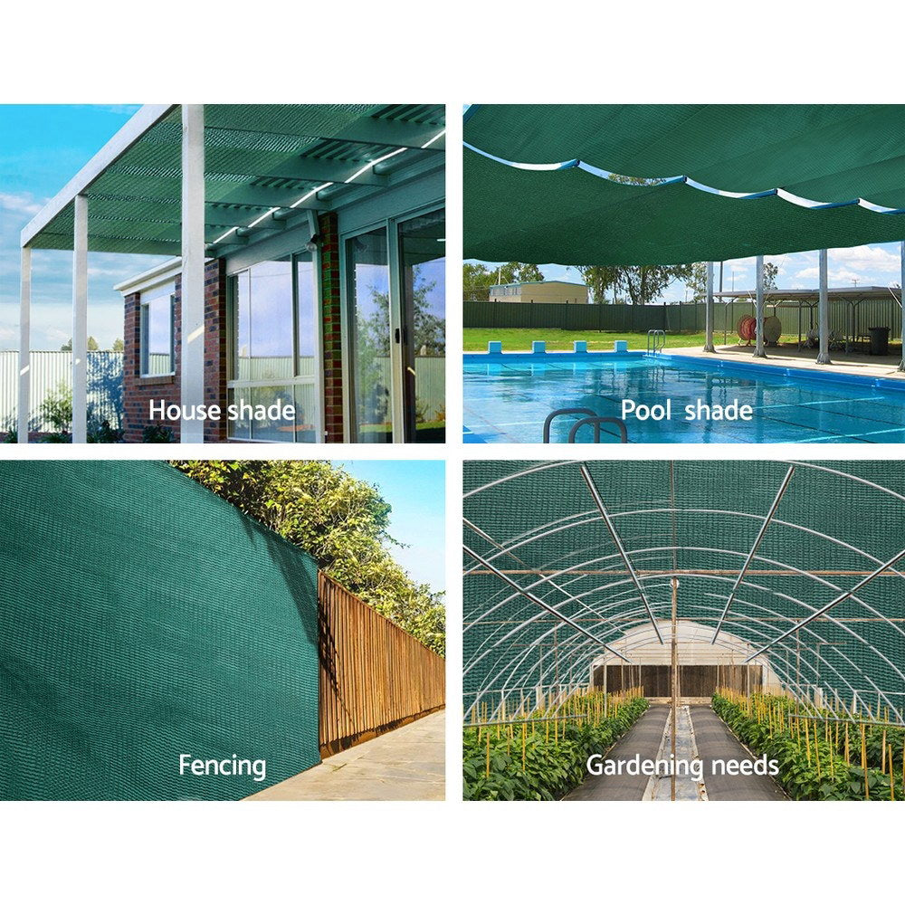 Instahut 1.83x20m Heavy Duty Shade Cloth 30% UV Block Green