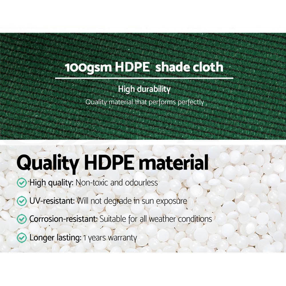 Instahut 1.83x30m Heavy Duty Shade Cloth 50% UV Block Green