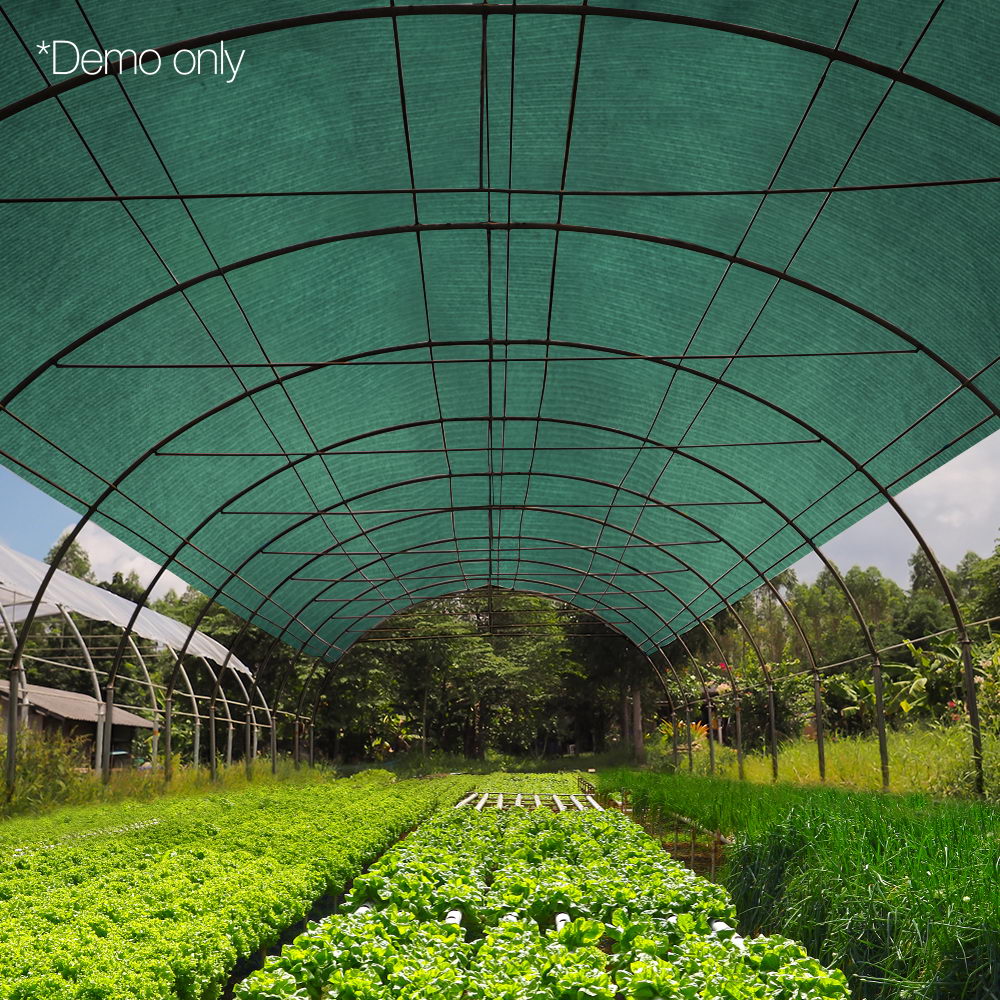 Instahut 3.66x30m Heavy Duty Shade Cloth Roll 50% UV Block Green