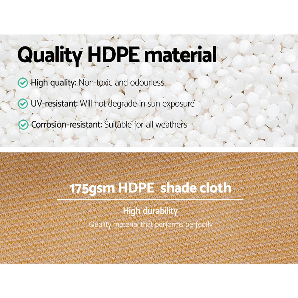 Instahut 3.66x30m Heavy Duty Shade Cloth 70% UV Block Beige