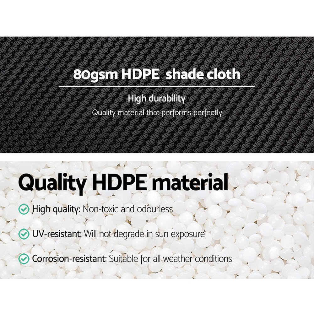 Instahut 3.66x30m Shade Cloth Heavy Duty Black 30% UV Block