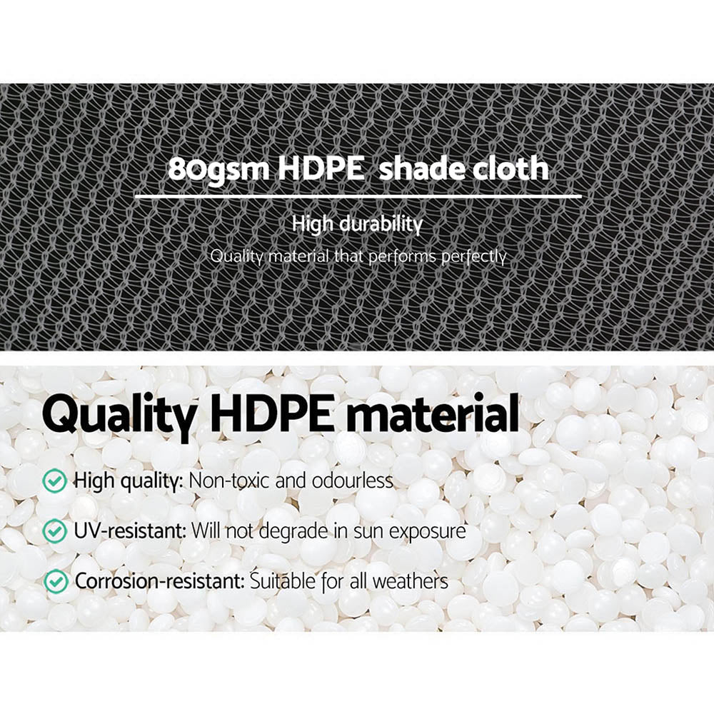 Instahut 3.66x30m Heavy Duty Shade Cloth 30% UV Block White